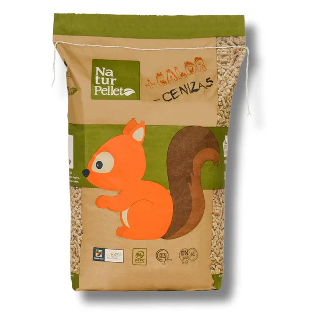 Pellet Naturpellet ENplus A1 – 2 Palets (154 sacos de 15 kg, 2.310 kg)
