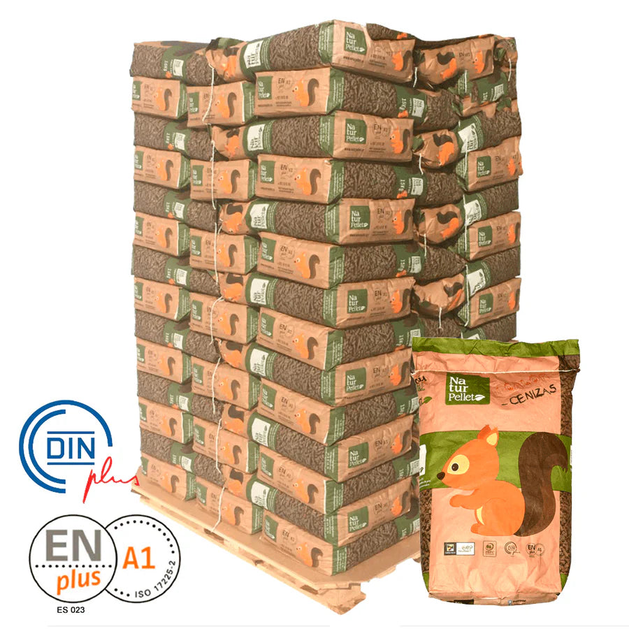 Pellet Naturpellet ENplus A1 – 2 Palets (154 sacos de 15 kg, 2.310 kg) - Imagen 6